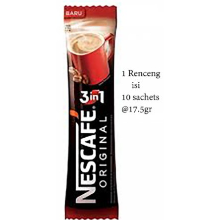 

(RENCENGAN) NESCAFE 3 IN 1 KOPI NESCAFE 17.5 GRAM ISI 10