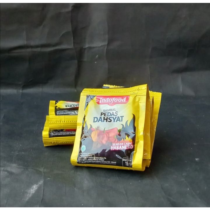 

(ECERAN) INDOFOOD SAMBAL PEDAS DAHSYAT 15 GR SACHET DASYAT DASHYAT