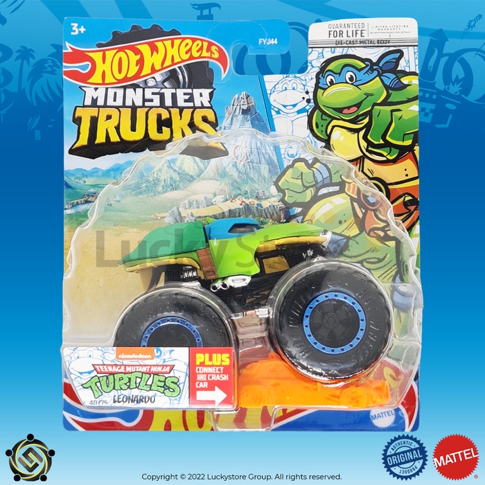 PROMO HOT WHEELS MONSTER TRUCKS 2022 - TMNT LEONARDO TURTLE TERLARIS