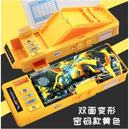 

Terlaris Kotak Tempat Pensil Anak Karakter Transformers Magnet/ Sandi /Password