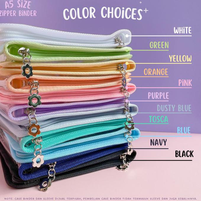 

Zipper Photocard Binder 6 Ring A5 / Binder Album Photocard Polaroid