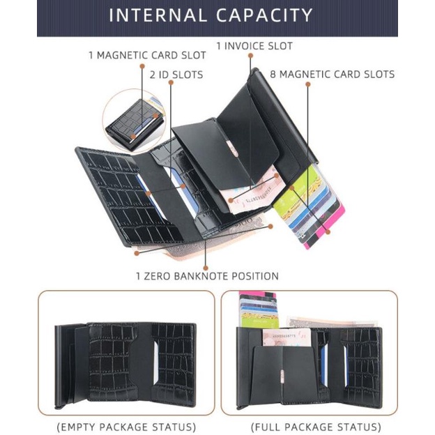 

Baellerry RFID Anti Theft Card Dompet Kartu Wallet Kulit Import BLY35