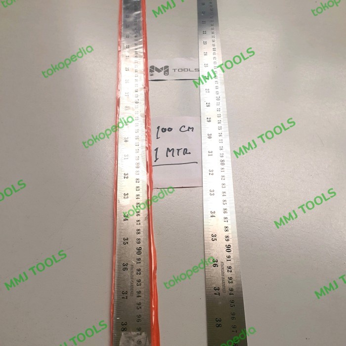 Terlaris Penggaris Besi 100 Cm - Mistar Baja 1 Meter
