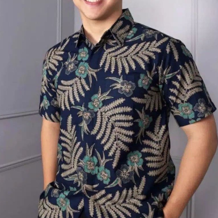 Terbaru 3.3 TERBARU Kemeja Batik Pria Lengan Pendek Putri Malu Hem Baju Batik Pria Lengan Pendek M L