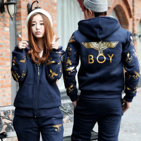 (H.Z㊚12✔] jaket couple / jacket couple / jaket pasangan BOY LONDON NAVY trendings