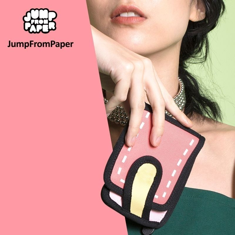 

card wallet card holder dompet kartu wallet dompet kartu ☂☁❡Jump From Paper dimulai dengan dompet Zhao Jinmai dengan gaya yang sama 3d siswa pendek kartun lucu dua dimensi