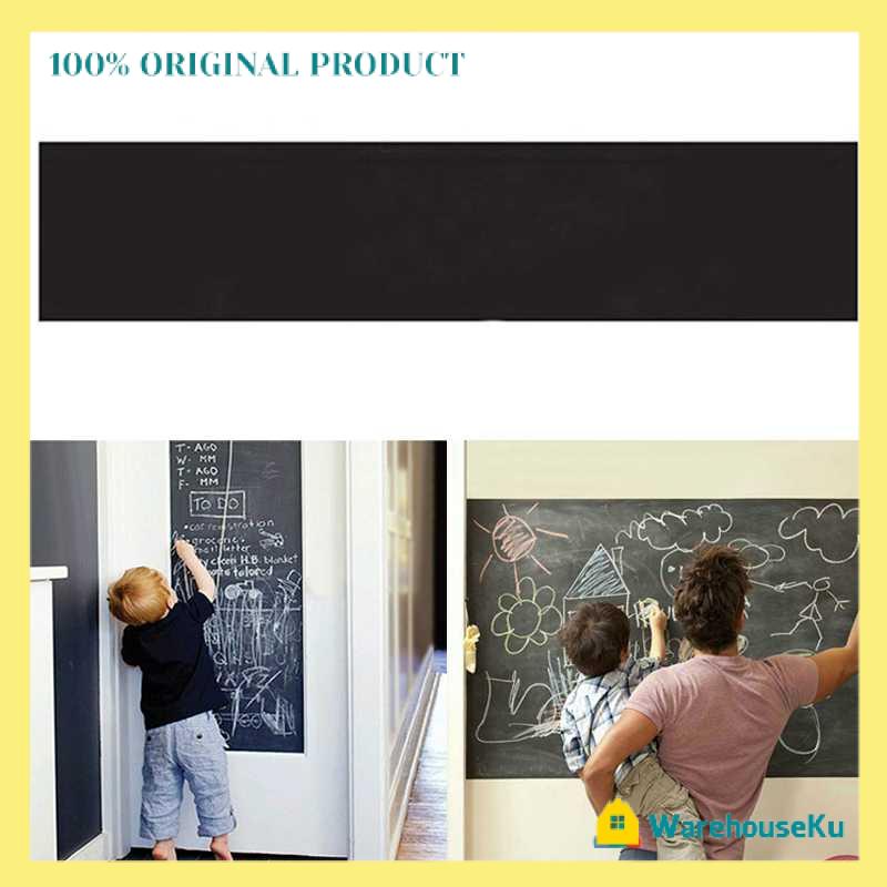 

Stiker Dinding Papan Tulis Kapur Flexible 200 x 45/60 cm - Hitam ORIGINAL
