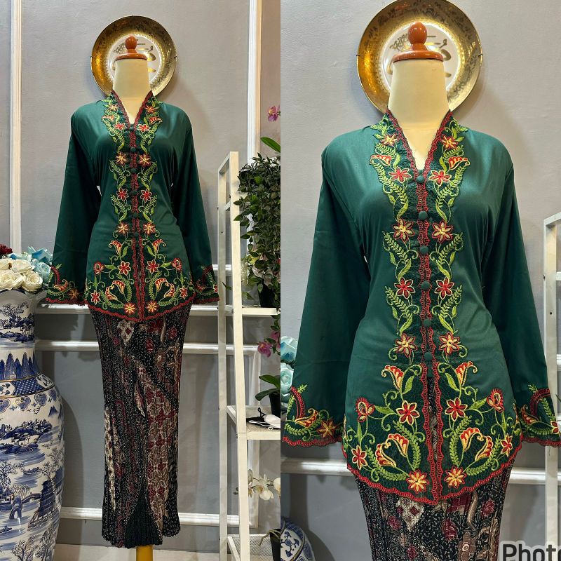 Stelan Kebaya Encim Bordir 3D Original Butik