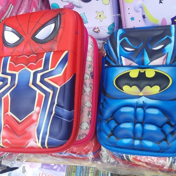 

TempatPensil Anak Model Smiggle Timbul Doff Spidrrman Ironman batman