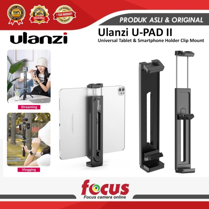 Best Seller Ulanzi U-Pad Ii Universal Tablet & Smartphone Holder Clip Mount
