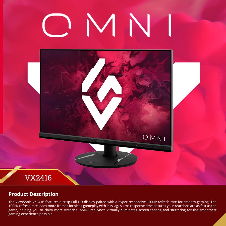 Monitor LED Gaming ViewSonic VX2416 100Hz 1ms FHD