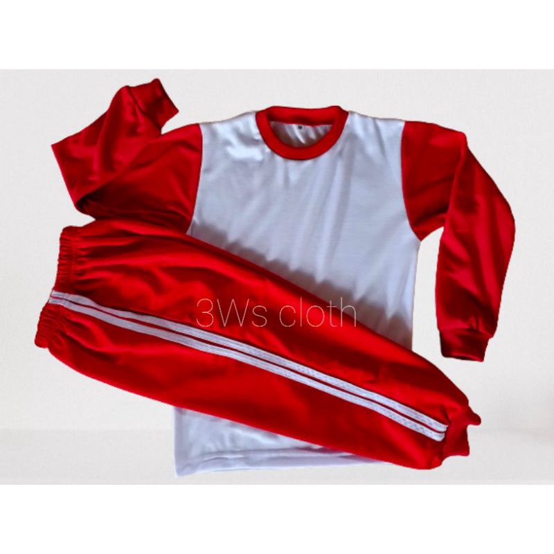 SUV KAOS OLAHRAGA SD SERAGAM OLAHRAGA SD SETELAN OLAHRAGA SD PUTIH MERAH/MERAH PUTIH SATUAN BISA