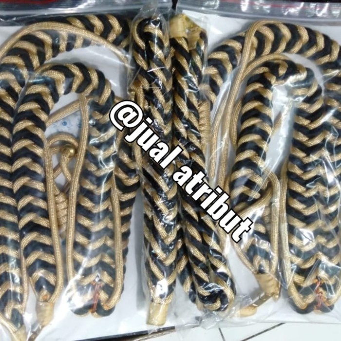 Terlaris Talikur Pdh Ajudan Polri Warna Hitam Kombinasi Emas