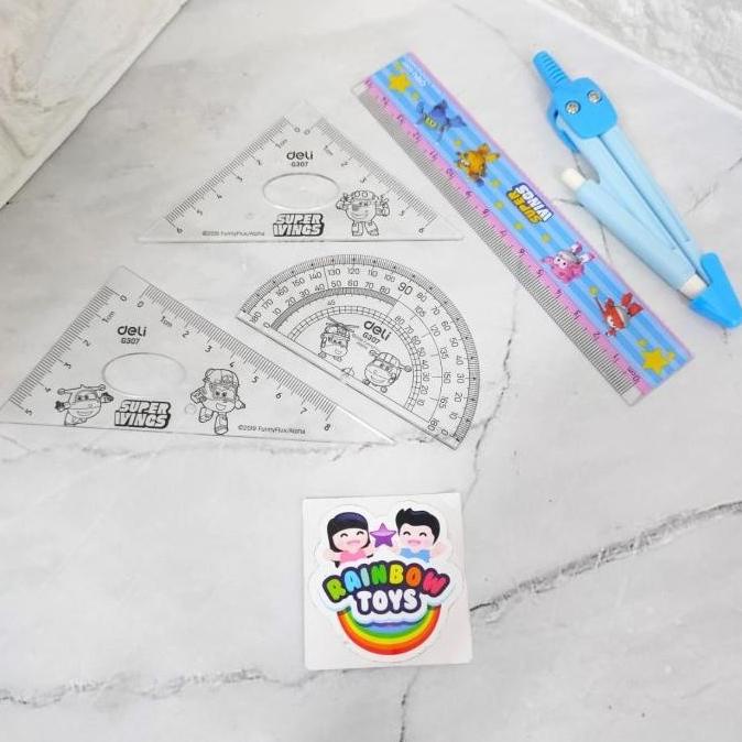 

sale- Jangka Perlengkapan Sekolah Anak Jangkar Set ATK Penggaris .plmy