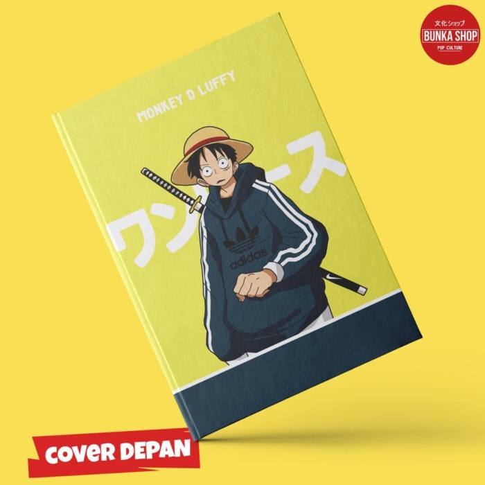 

Terlaris Note Book Anime One Piece Monkey D Luffy Hardcover A5