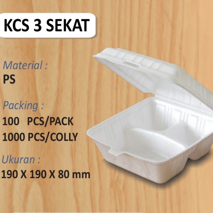 

Terlaris Foam Kcs 3 Sekat - Sterofoam Skat Isi 100 Pcs