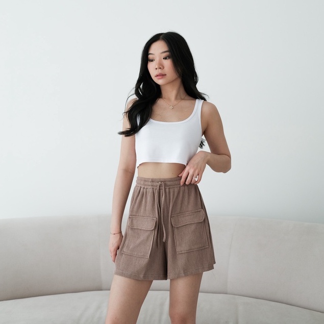 [Tavia] Lizy Short Pants / Celana Pendek Wanita / Bawahan Wanita / Highwaist Pants / Shorts / Celana Pendek Cargo