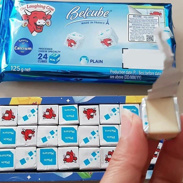 

【Penjualan Terbaik】✅COD Belcube Belcubes The Laughing Cow - Keju Kotak mpasi isi 24 pcs