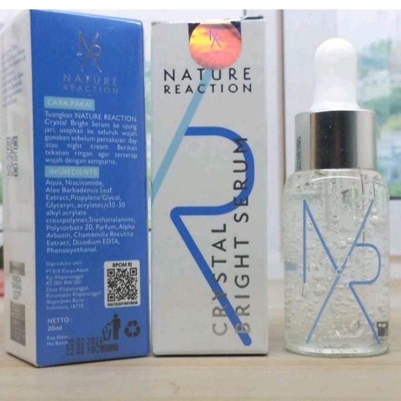 NR Serum Wajah Glowing Nature Reaction Crystal Bright Serum Pencerah Wajah
