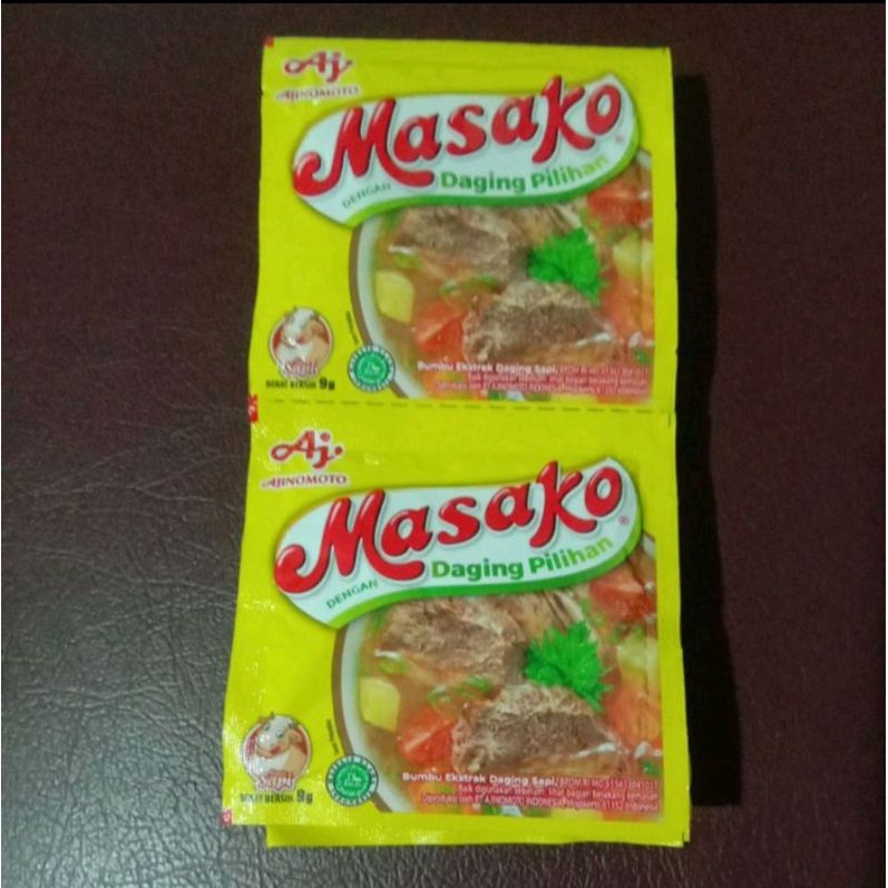 

Masako kaldu sapi 12 x 9gr