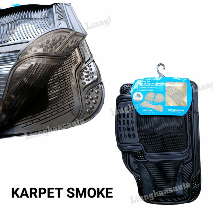 Terlaris Karpet Karet Mobil Universal Smoke Hitam Transparan