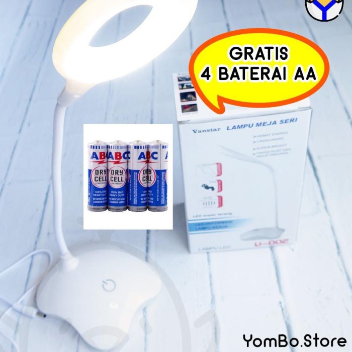 R15 Yombo Vanstar Lampu Belajar Gratis Baterai Aa Led