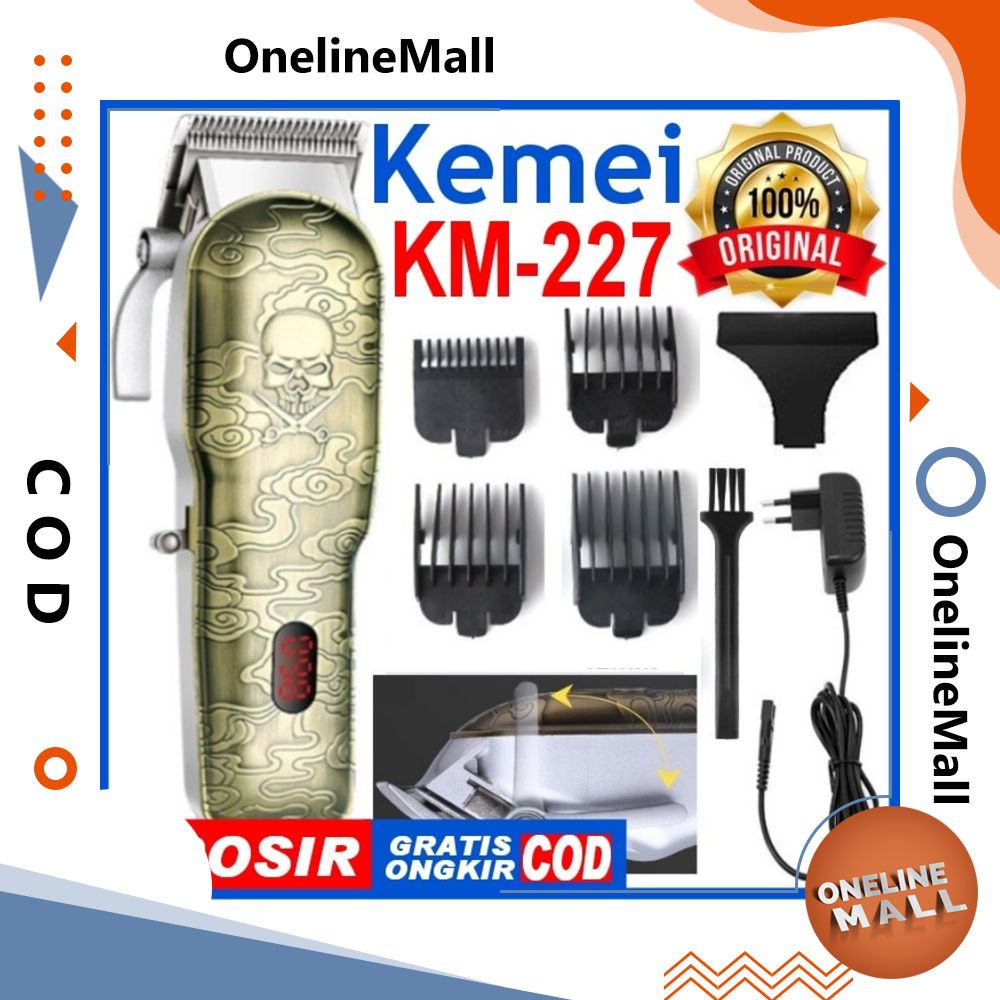 Km227 Grosir Kemei 227 Alat Cukur Cukuran Pangkas Rambut Cas Km-227 C9