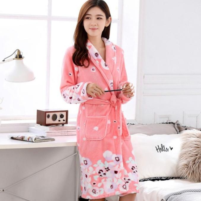 Baju handuk kimono wanita mandi dewasa Import korea