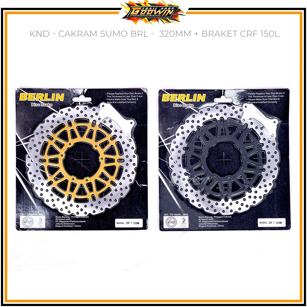 Diskon.. Cakram Depan SUMO DCROSS Piringan Lebar CRF 150 / KLX 150 KLX BIGFOOT BERLIN / DCROSS 300mm