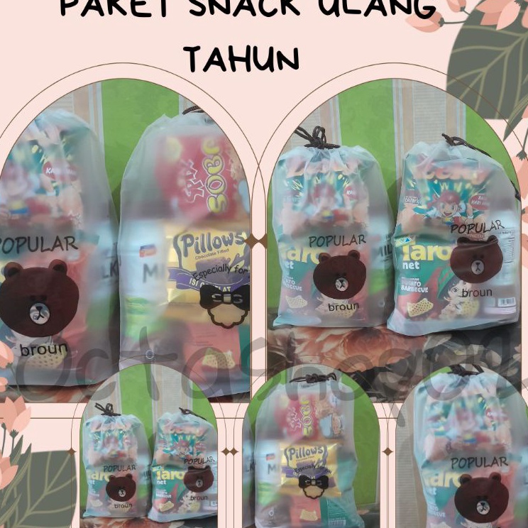 

STAR BUY 30 FREE 1 Paket Snack ulang tahun anak kemasan pouch/Hampers Ulang tahun anak