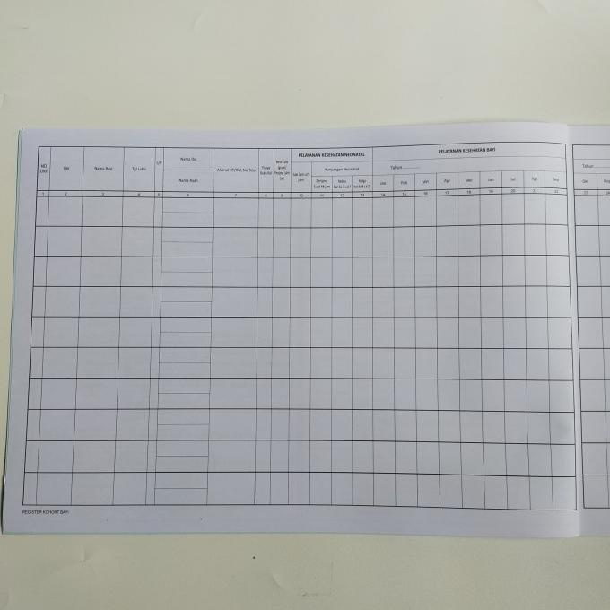 Buku Register Kohort Bayi free ongkir