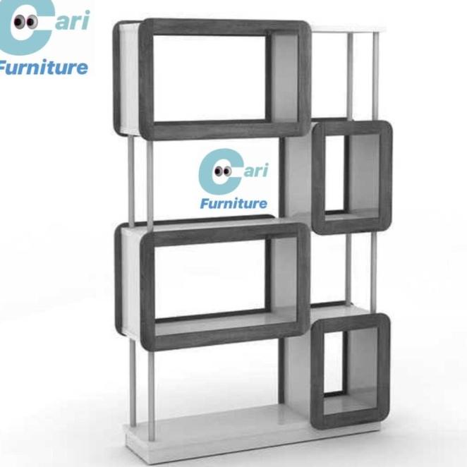 Rak Buku / Bookcase / Partisi Penyekat Ruangan 2 Sisi #Carifurniture