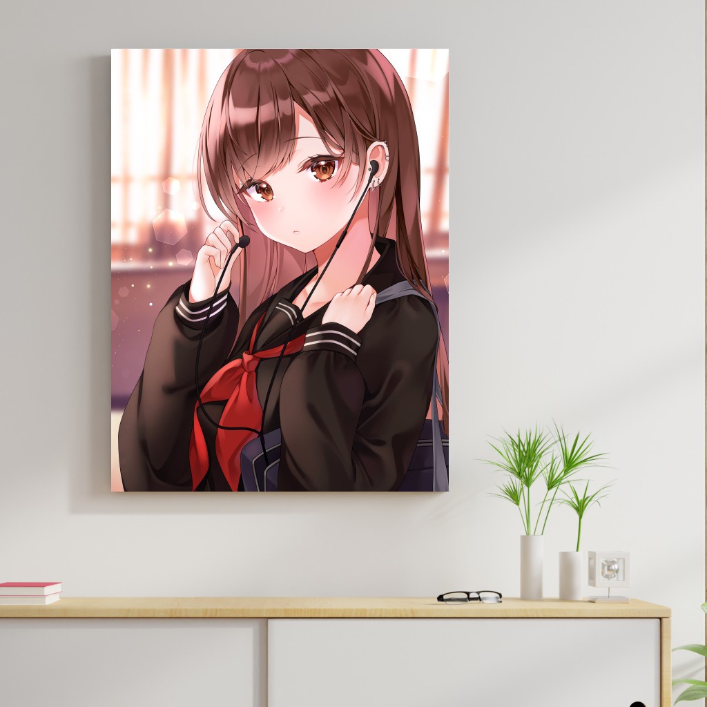 Poster Kayu "Sayu Ogiwara, ver.2" Ukuran 20cm x 30cm