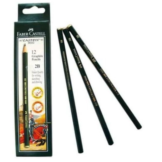 

PENSIL FABER CASTELL 9000- 2B ( 12 PCS ) Terlaku.!
