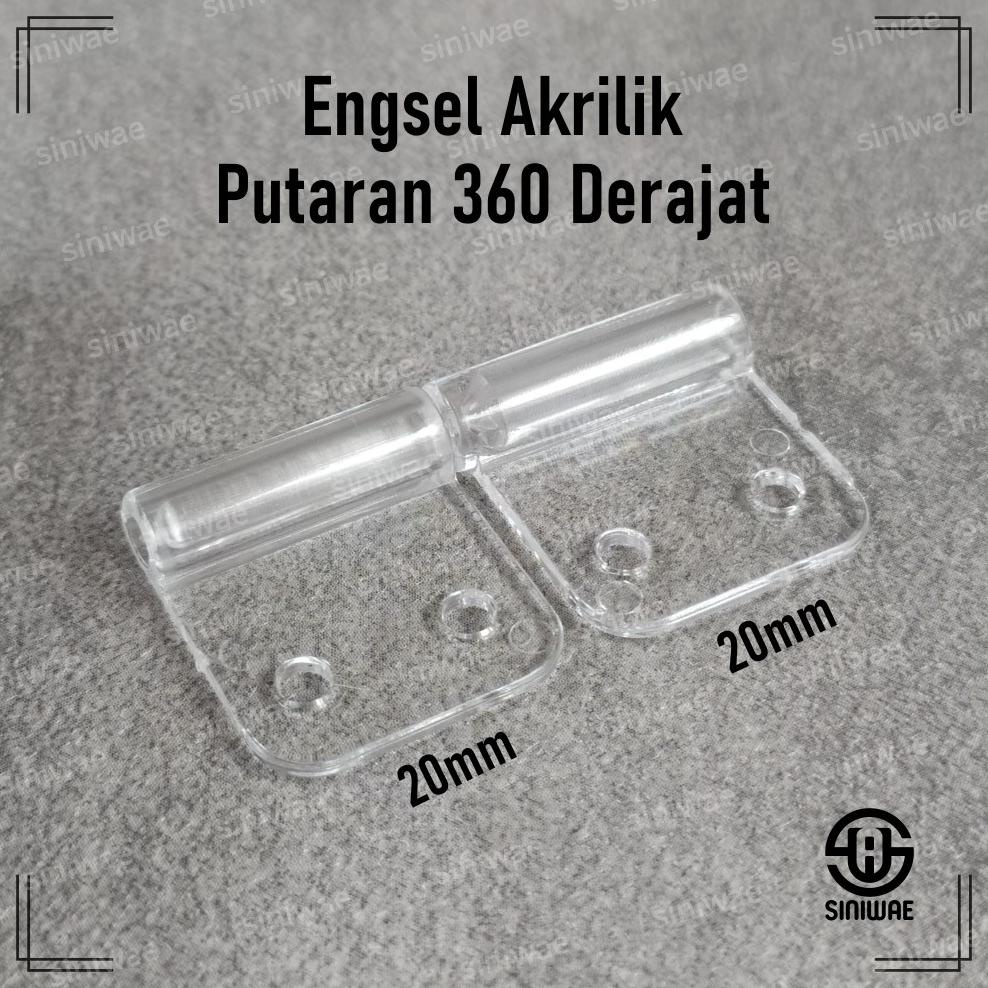 Terlaris Engsel Akrilik Putaran 360 Derajat Hinge Acrylic Transparan Bening