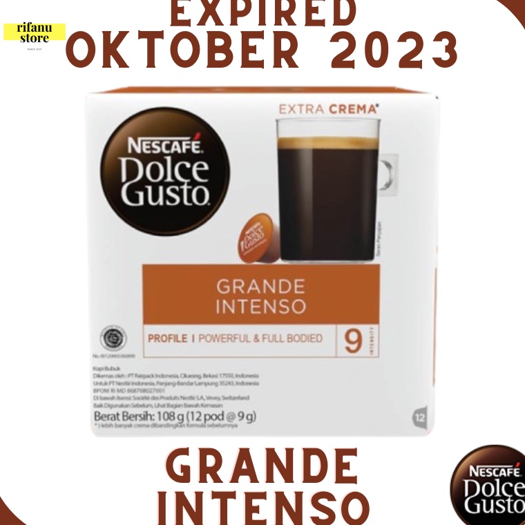 

Ready stok Nescafe Dolce Gusto Grande Intenso Capsule NDG 1 Box = 12 Kapsul 63