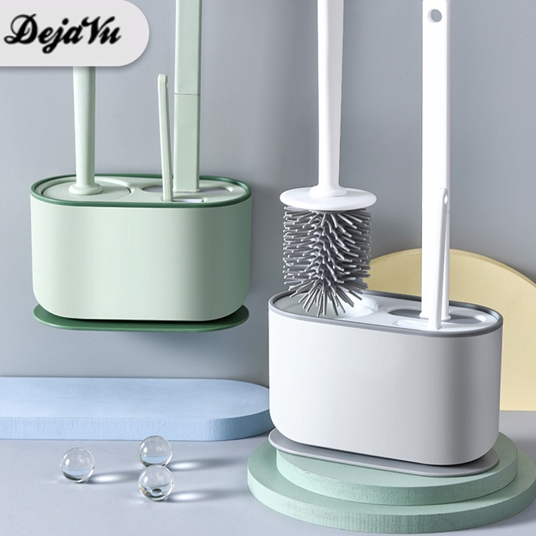 Murah.. Dejavu Sikat Toilet Silikon 3 in 1 Sikat Fleksibel WC Sikat Pembersih Kamar Mandi Silicone S