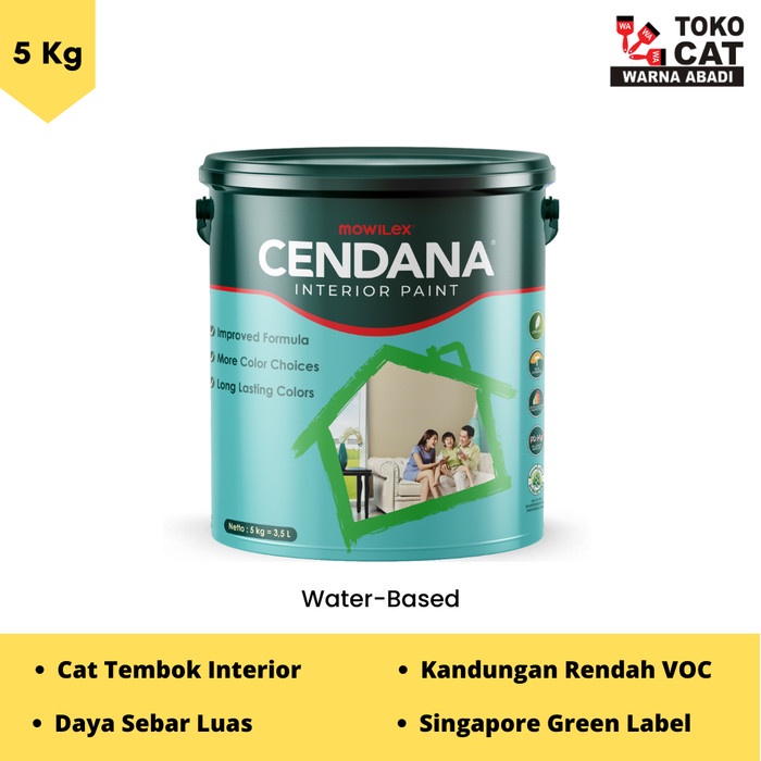 Best Seller Cat Tembok Cendana Mowilex 5 Kg