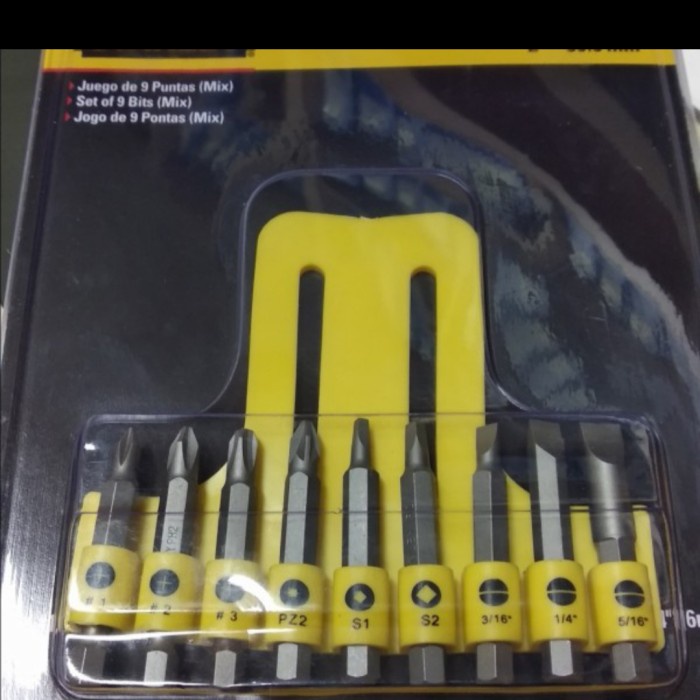 STANLEY Screwdriver Bit Set 9pcs Mata Obeng Set Original Stanley
