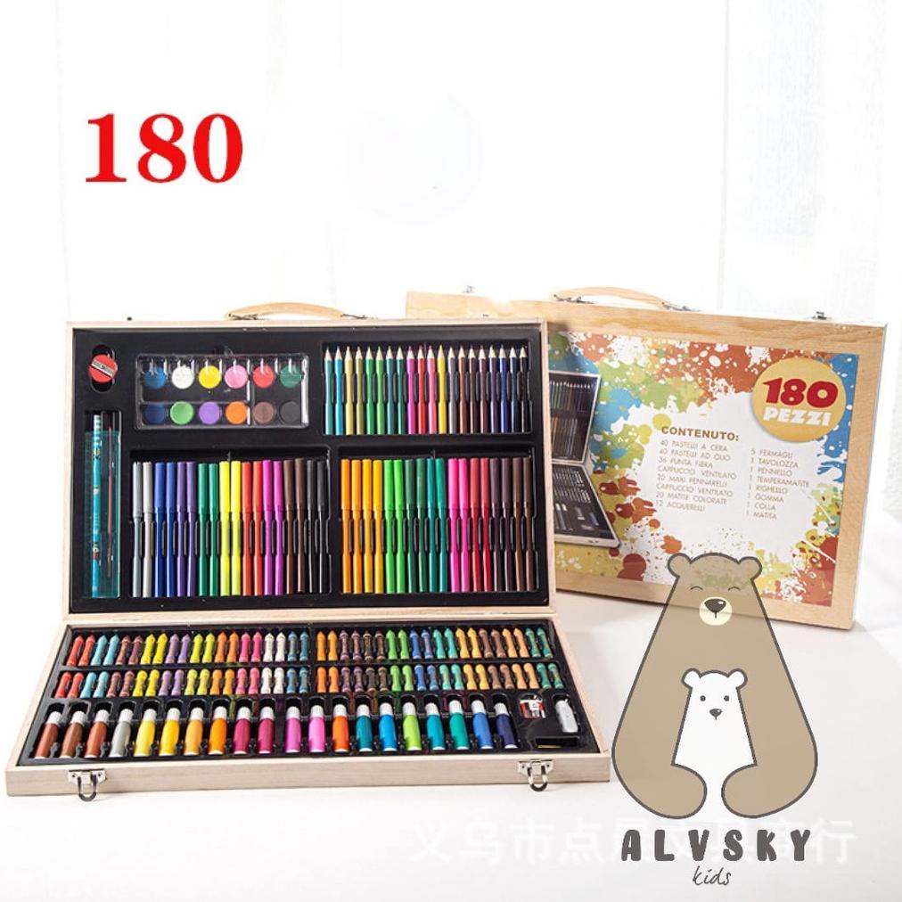 

ART FULL SET 180 PCS / KRAYON MENGGAMBAR MEWARNAI ANAK PENSIL WARNA PERLENGKAPAN