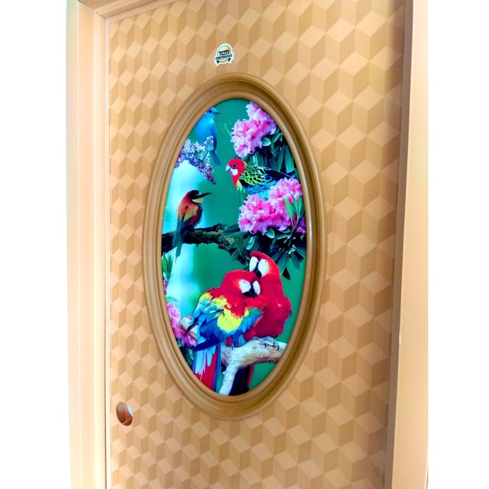 DISKON SPESIAL PINTU KAMAR MANDI PVC KOTAK KACA OVAL TERMURAH