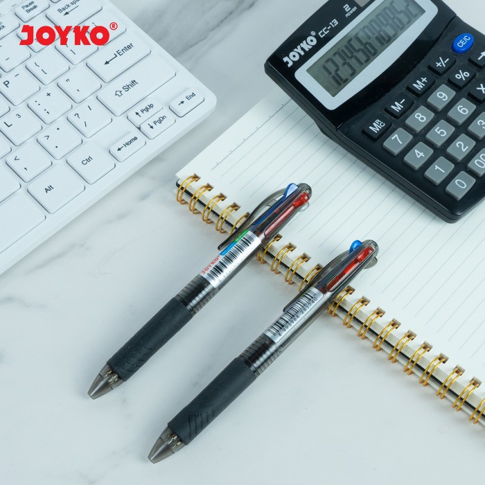 

Ball Pen / Pulpen / Pena Joyko Bp-213 / Quaco/ 0.7 Mm/ 4 Warna/ Colors