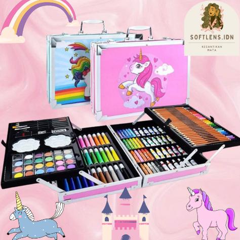 

Crayon set 145 Pcs Alat Tulis Anak Koper Gambar Lukis Koper Jingjing Box