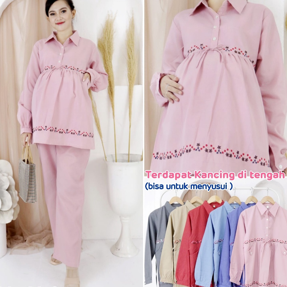 [KODE PRODUK KDVB07576] Baju Hamil - Baju Setelan Hamil Dan Menyusui - BAJU IBU HAMIL DAN MENYUSUI