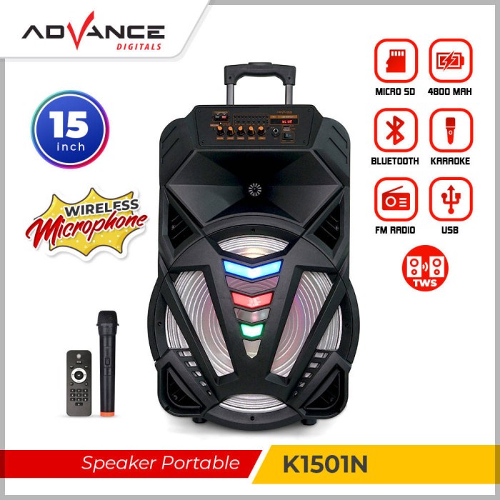 Advance Speaker Aktif /Speaker Bluetooth /Speaker 15 Inch Bass Murah