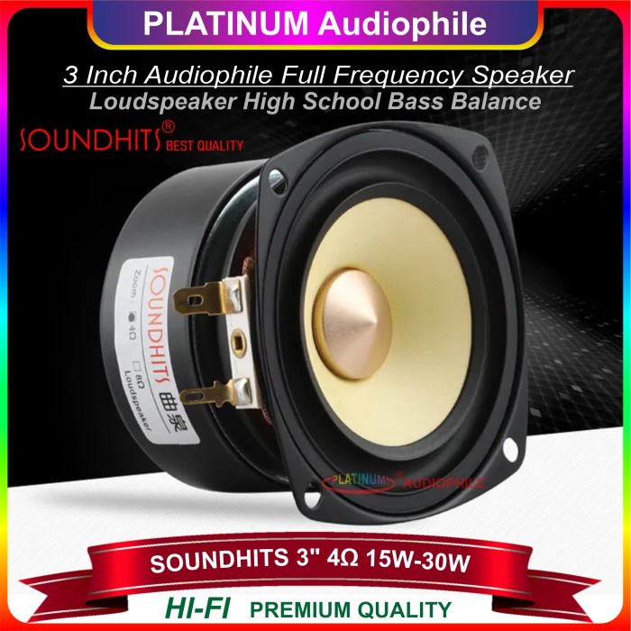 Speaker 3 Inch Fullrange 4 ohm 30W Hifi Full Range Best Quality