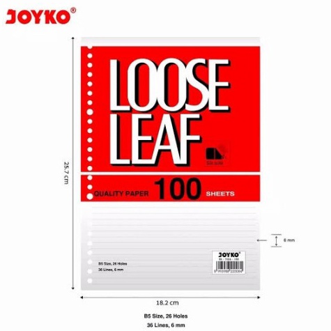 

[KODE PRODUK 98IIL10060] Isi File Binder B5 100 Joyko