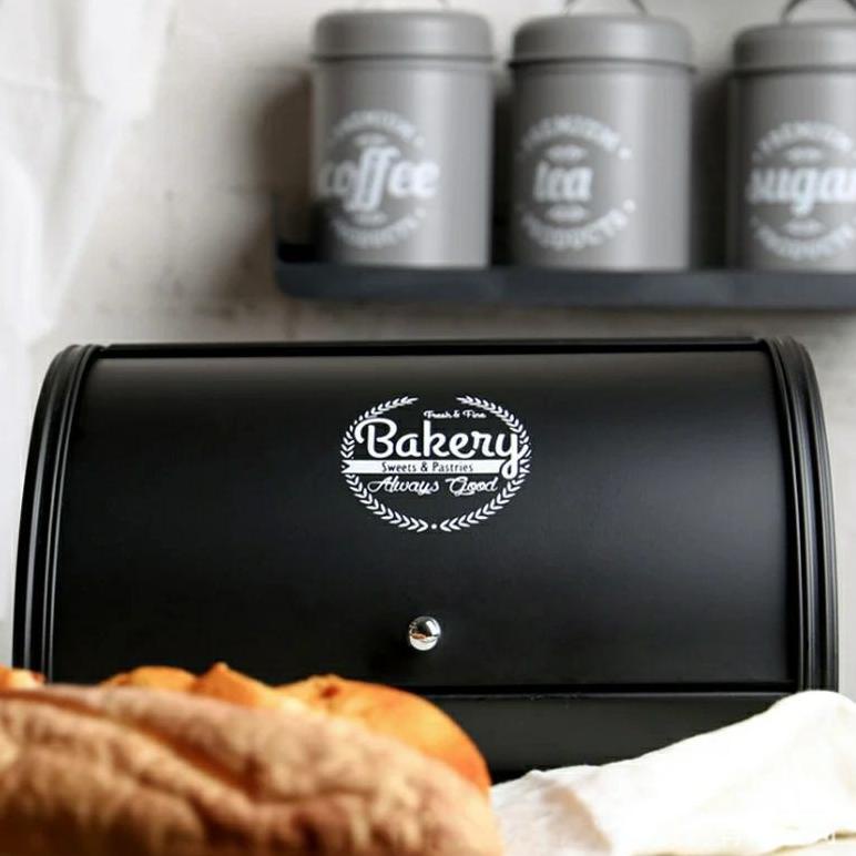 Baru Kj - Tempat Roti / Bread Box Kaleng / Tempat Roti Tawar / Kj Homedecor / Roti Bread Container T