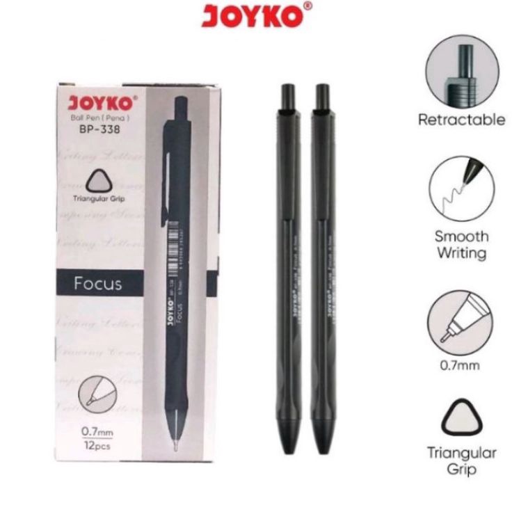 

[KODE PRODUK IW7DR9160] Pulpen Joyko Vocus Bp-338/0.7mm ( 1pak/12pcs )