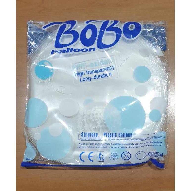 Populer Balon Bobo 18 20 24 Inch Balon Pvc Per Pak Isi 50 Lembar / Bobo Biru